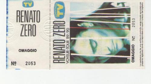 Renato Zero 1990 località varie